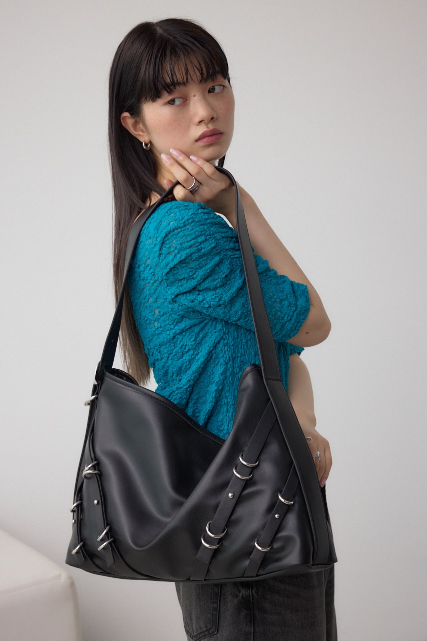 ナローベルトデザイントートバッグ BLK FREE