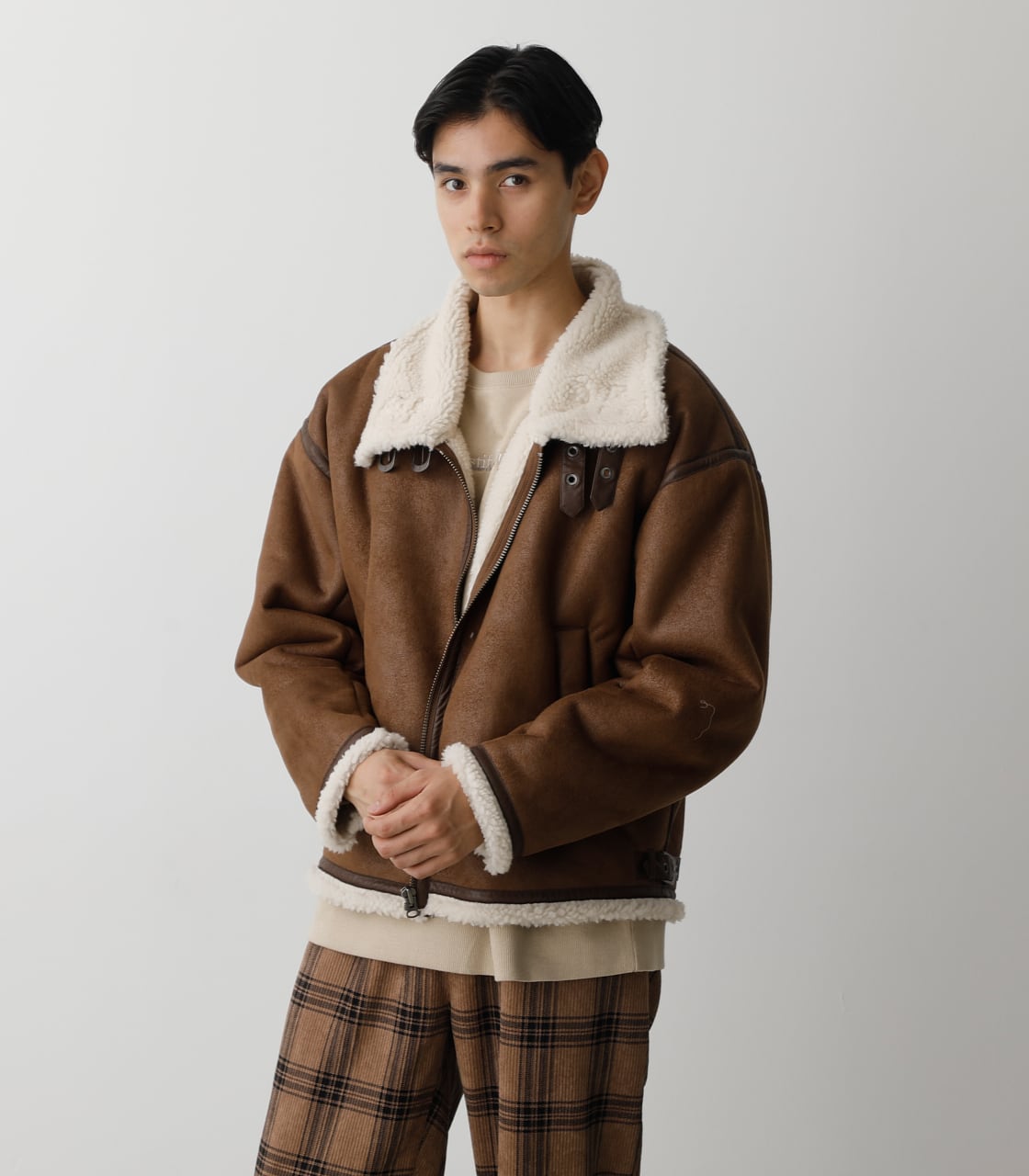 AZUL BY MOUSSY | FAUX MOUTON B-3 (ブルゾン ) |SHEL 