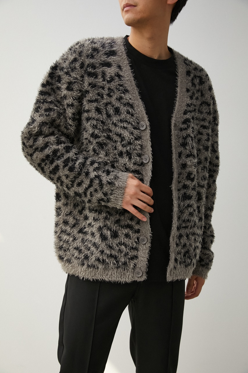 AZUL BY MOUSSY | SHAGGY LEOPARD CARDIGAN (カーディガン ) |SHEL 