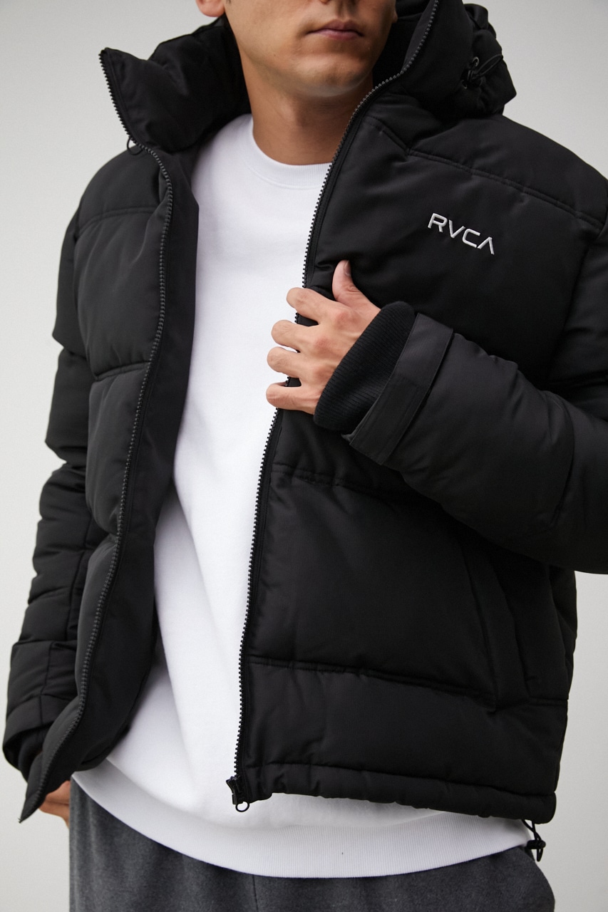 web限定 RVCA／ルーカ ダウンジャケット ブラック　フード