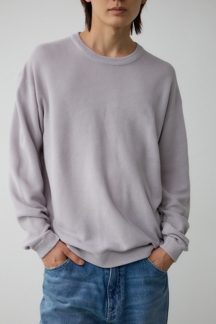 ベーシックガーターニット L/GRY L