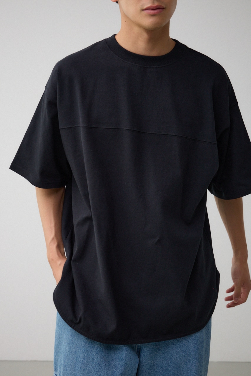 ラウンドヘムビッグTシャツ BLK FREE