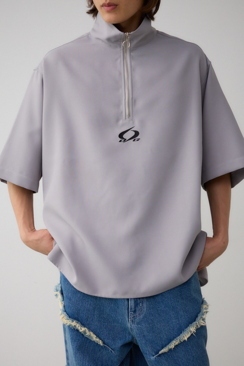 ツイルスタンドハーフジッププルオーバー GRY FREE