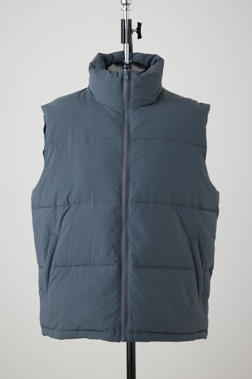 スタンドカラー中綿ベスト GRY FREE