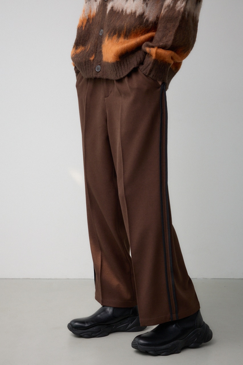 ツータックラインワイドパンツ BRN FREE