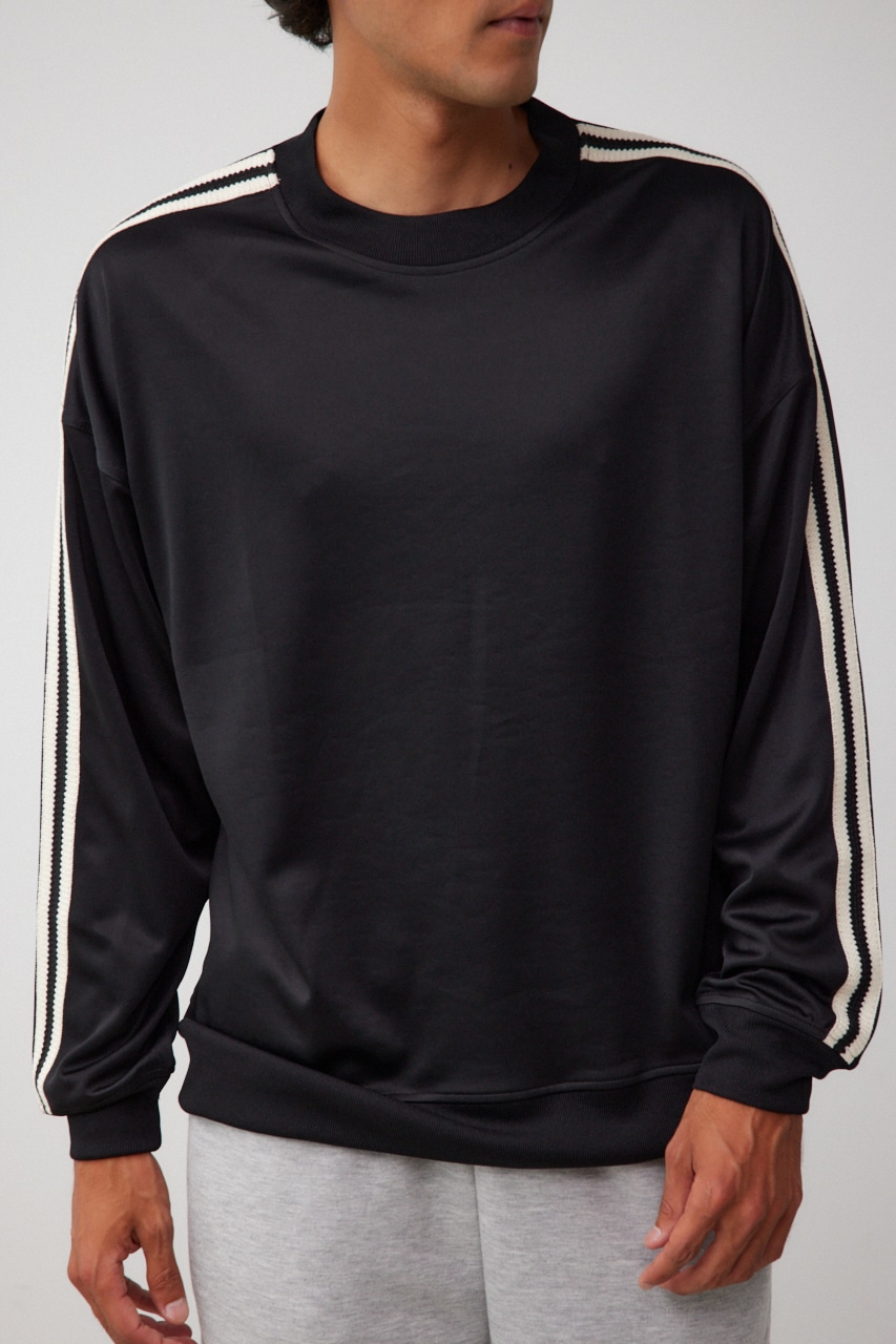 ラインジャージートップス BLK FREE