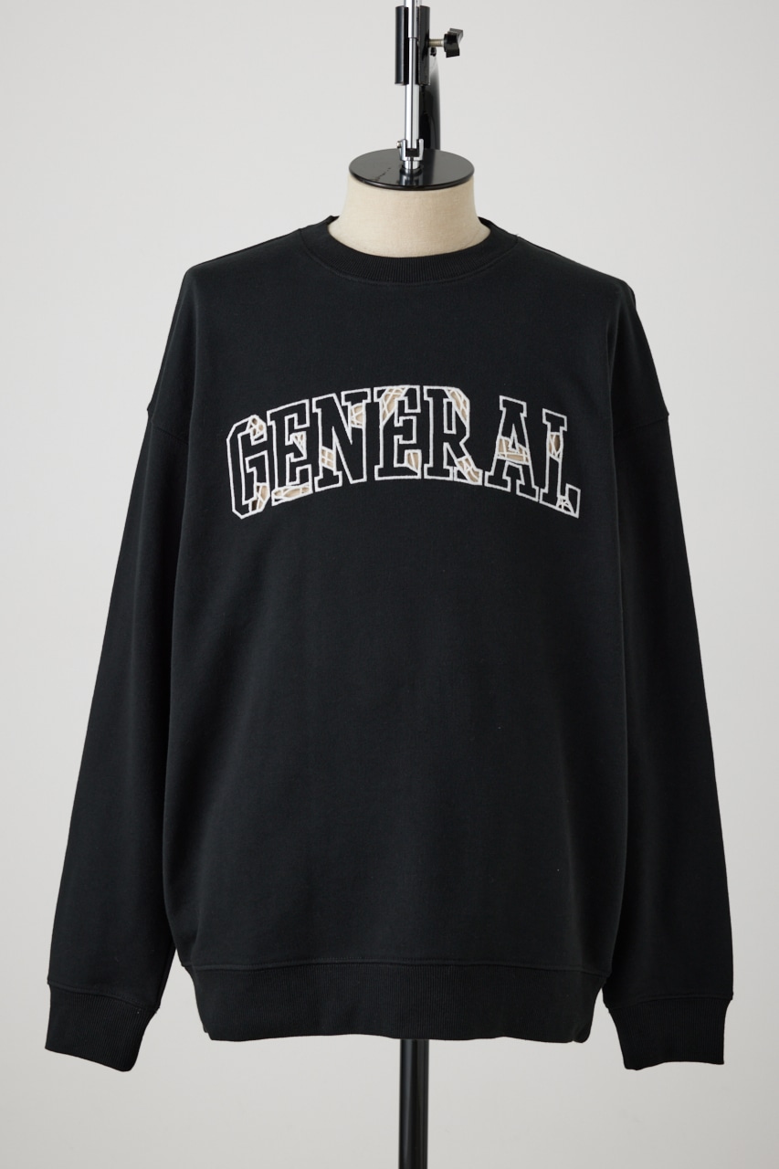 GENERALシアーロゴスウェット BLK FREE