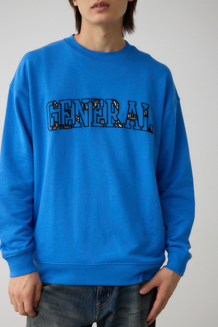 GENERALシアーロゴスウェット BLU FREE