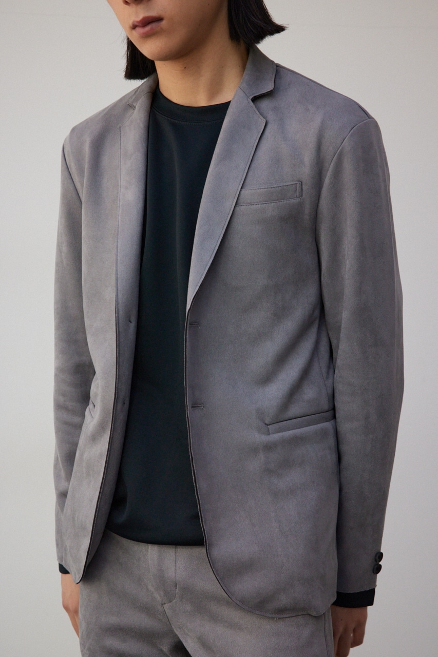プリマベーラフェイクスウェードジャケット GRY M