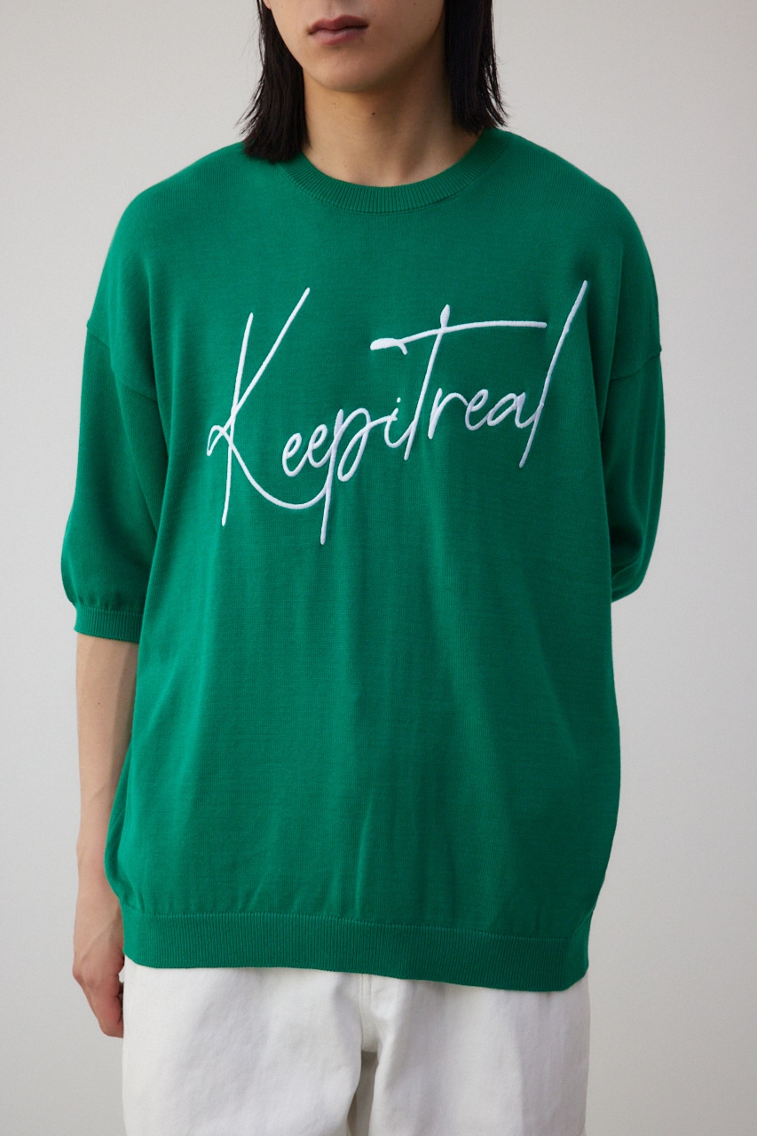 Malbon 半袖ニットトップス 刺繍入り Mサイズ 美品 楽天市場】胸元刺繍 バイカラー ポロニット トップス [N1170