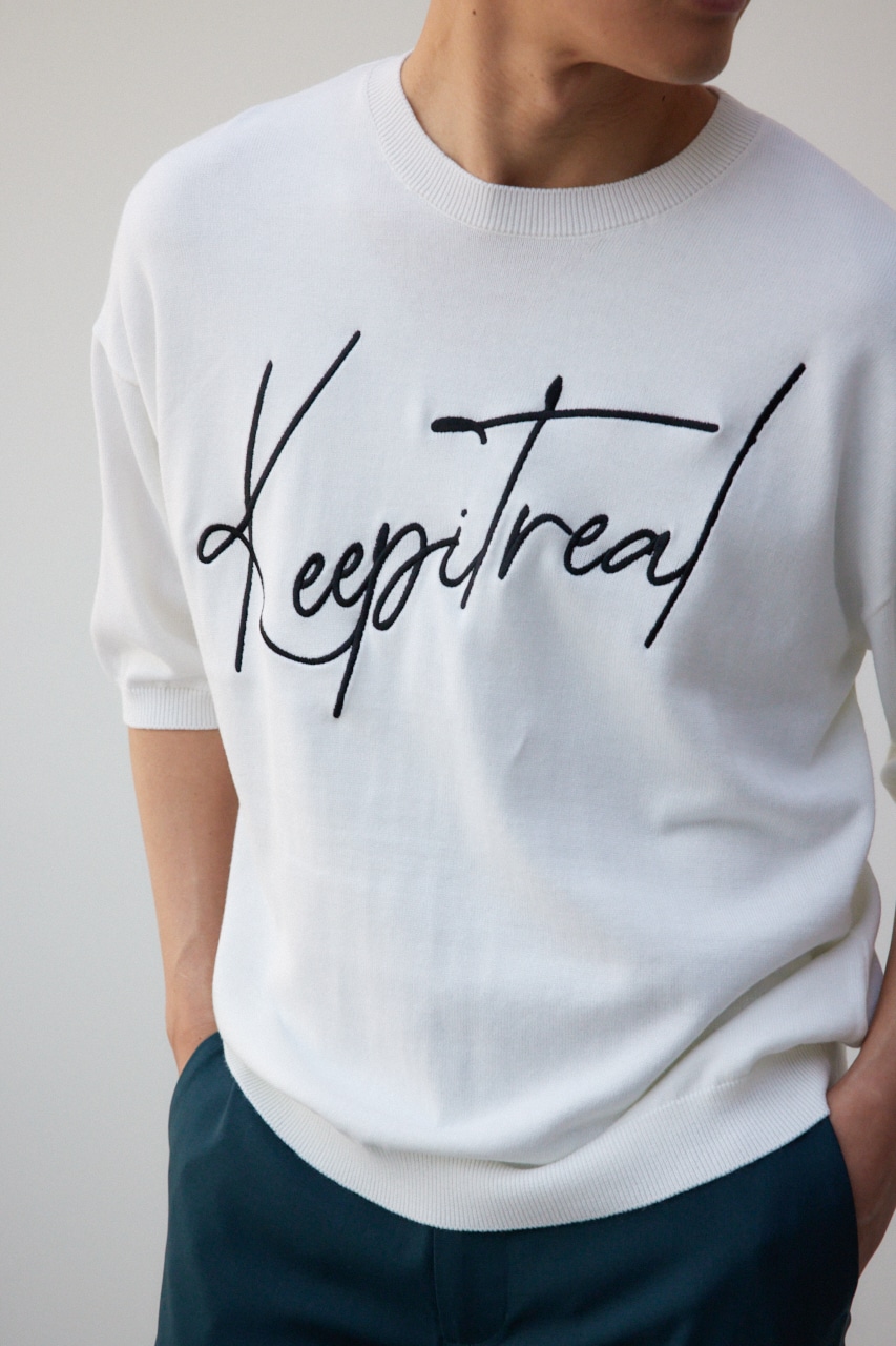 Malbon 半袖ニットトップス 刺繍入り Mサイズ 美品 ロープ刺繍プルオーバーニット(トップス)｜AMACA(アマカ)の