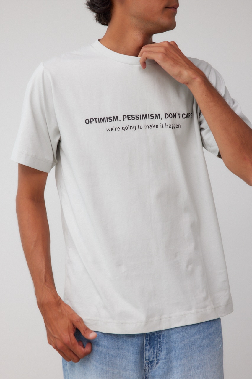 フロントロゴベーシックプリントTEE GRY M