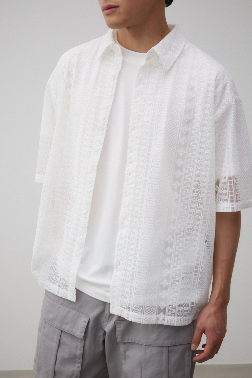 オルテガシアーシャツ O/WHT FREE