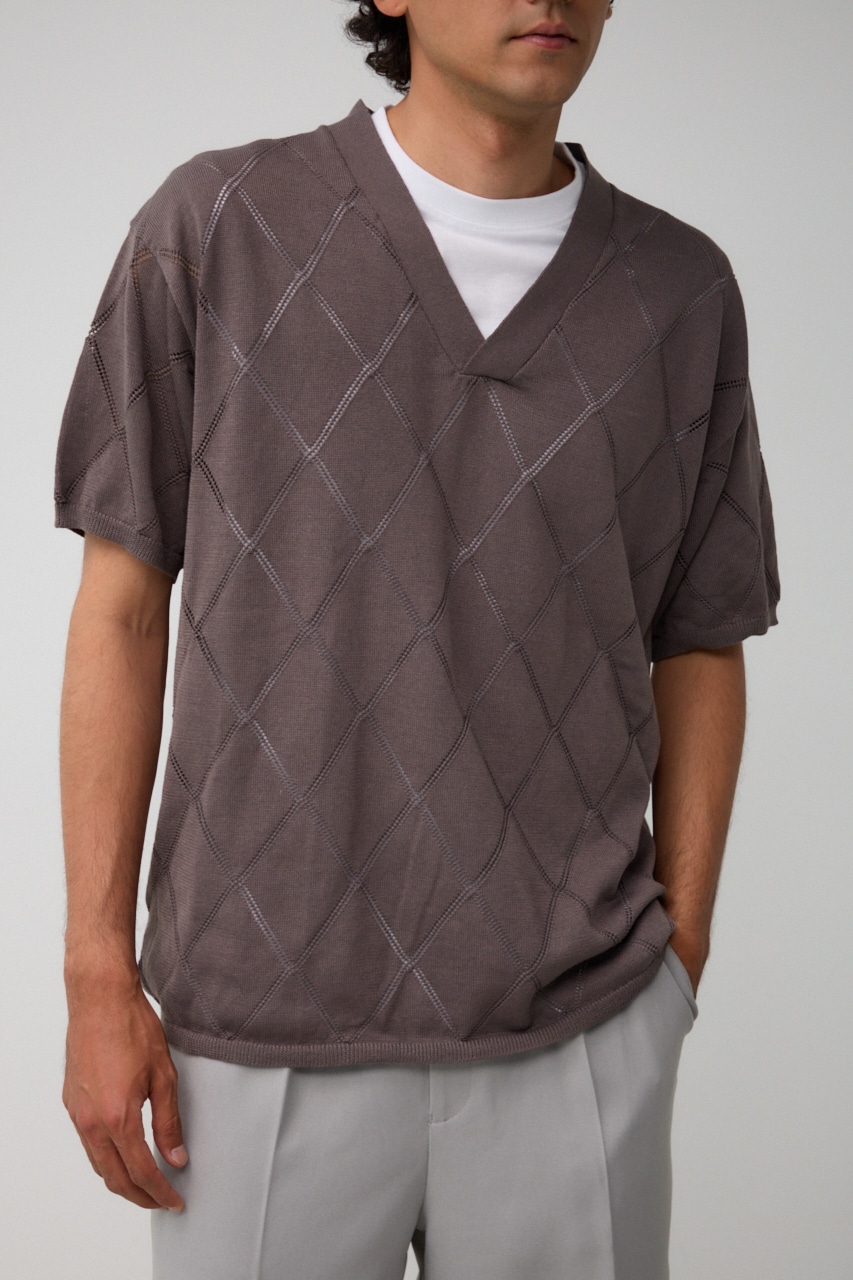 スカシアミレイヤードニット GRY M