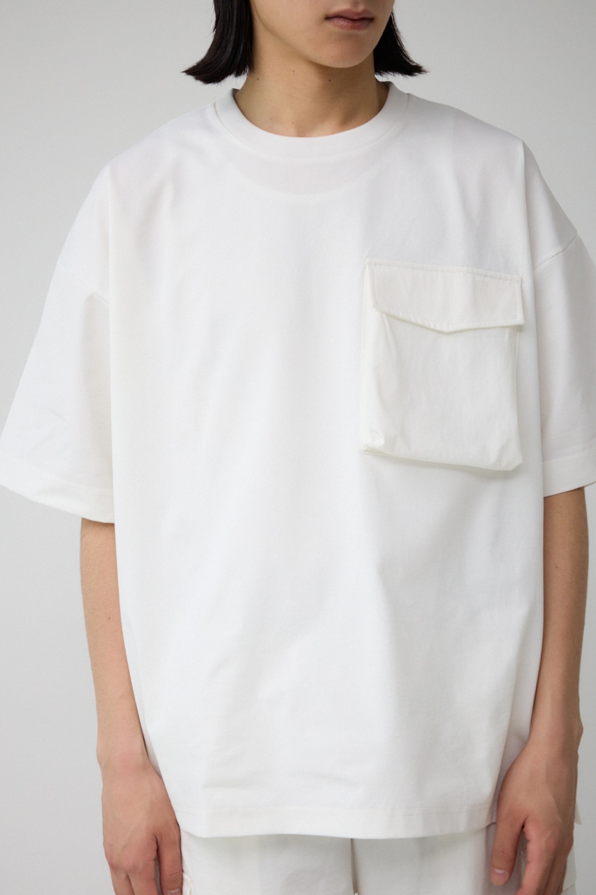 ストレッチスラブ天竺ビッグポケT WHT FREE