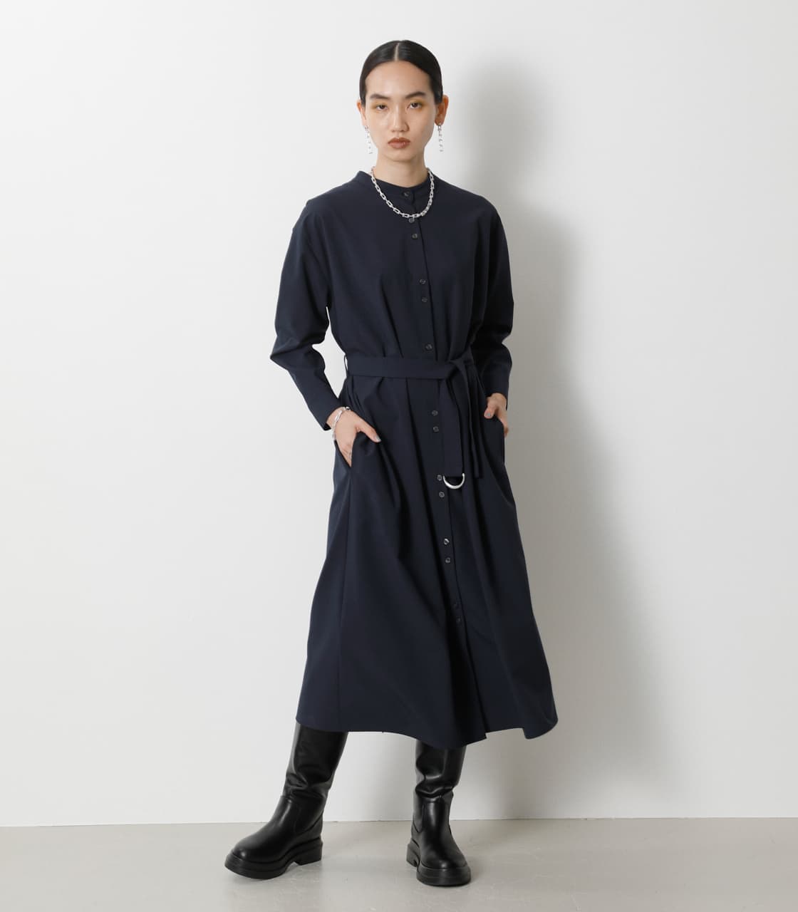 バンドカラー2wayベルト付きワンピース S Nvy ワンピース ミニ ミディアム バロックジャパンリミテッド 公式通販サイト Shel Tter Web Store シェルターウェブストア