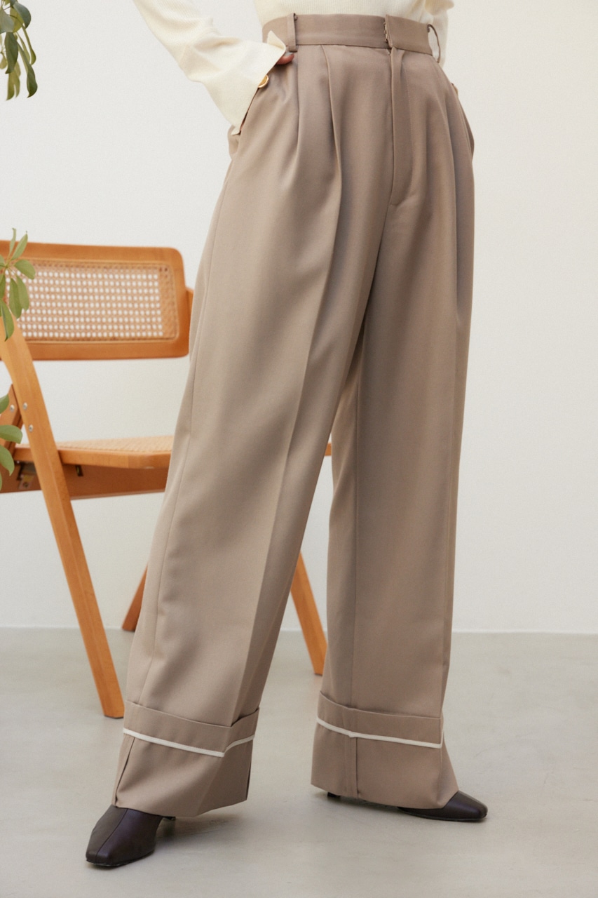 crie conforto | 裾リターンワイドパンツ (パンツ ) |SHEL'TTER