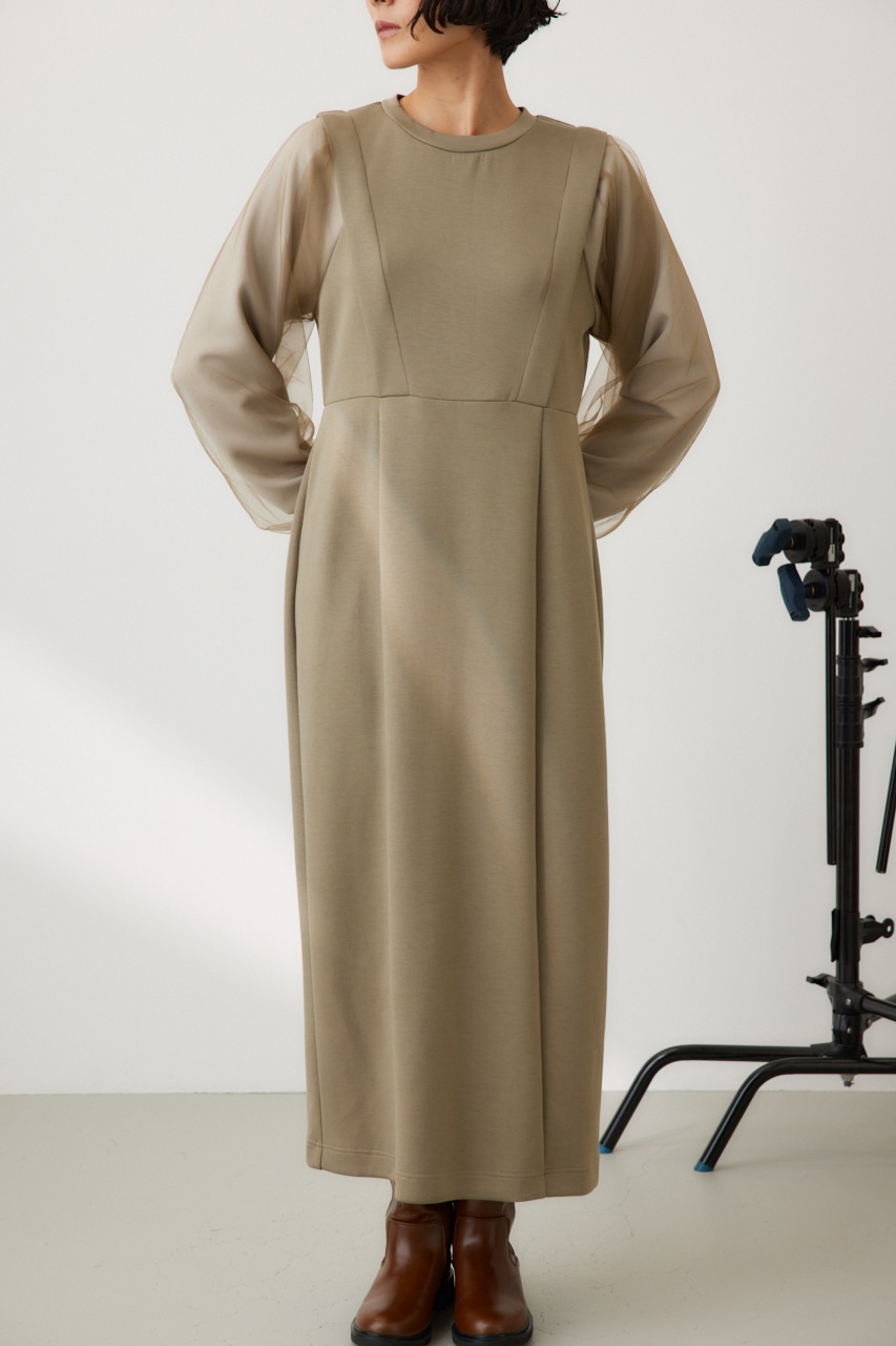 チュールスリーブドッキングワンピース KHA FREE