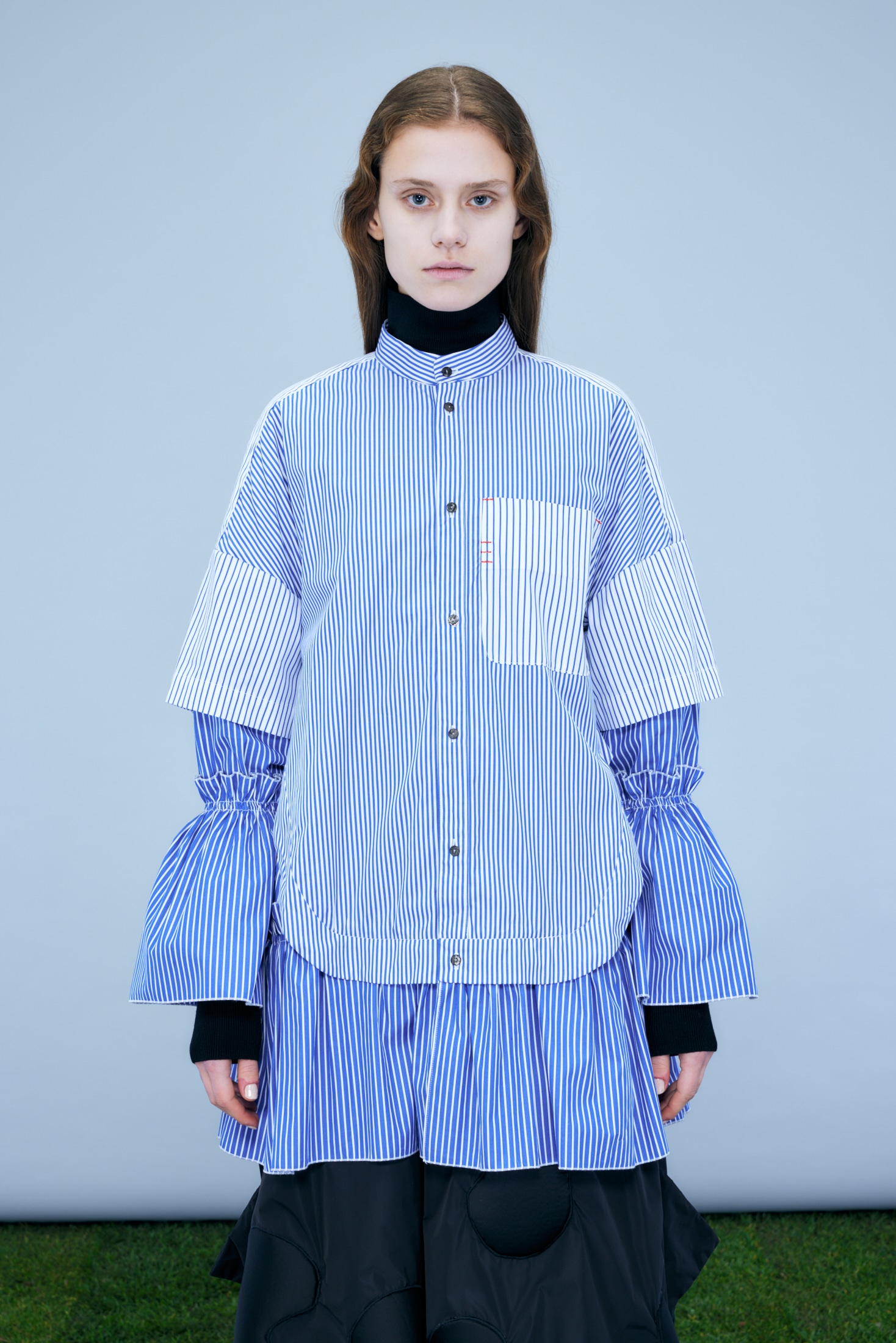 ENFOLD エンフォルド DOCKING-SHIRT シャツ