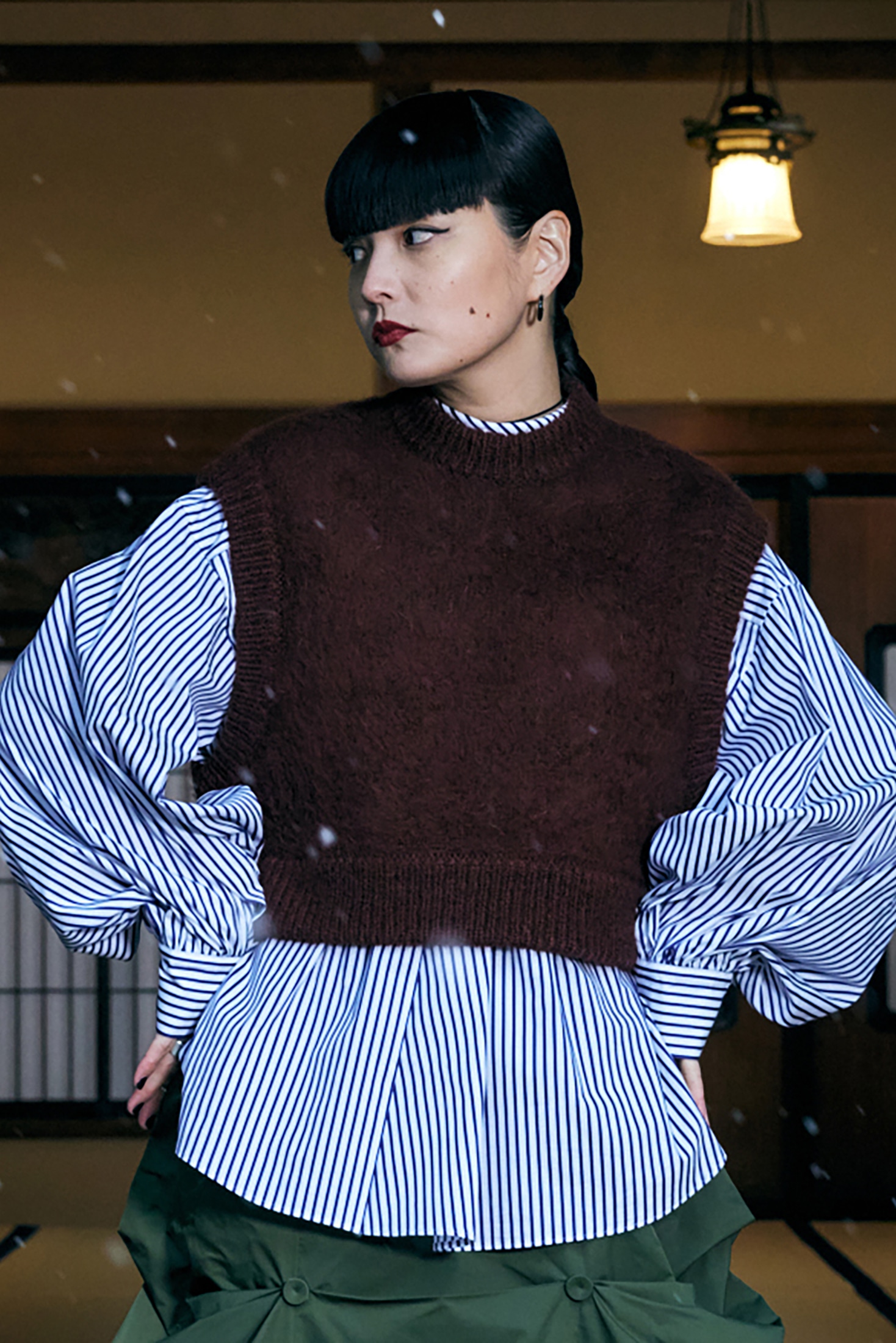 CROPPED VEST｜38｜BRN｜KNIT WEAR｜|ENFÖLD OFFICIAL ONLINE STORE 