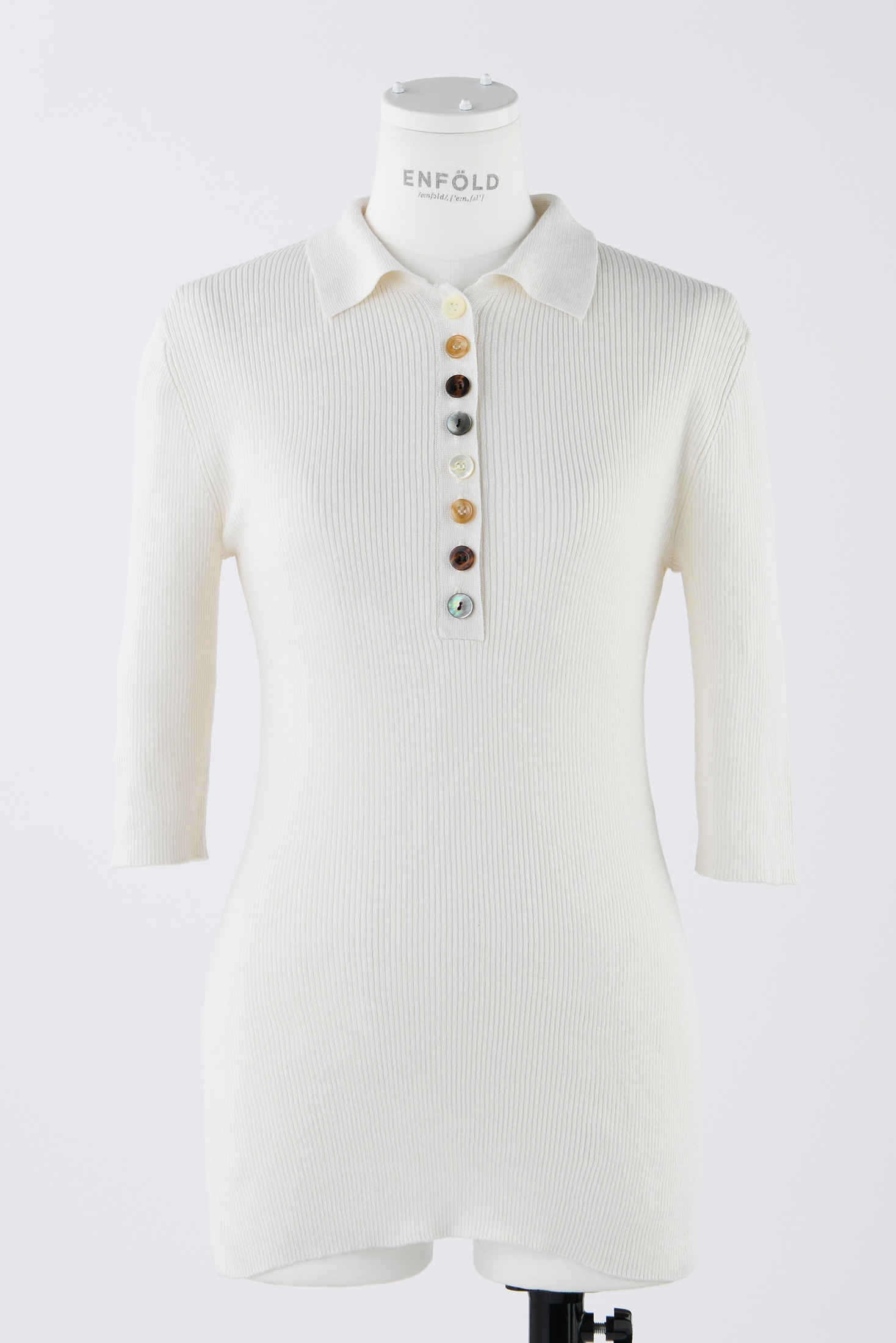 RIB POLO｜38｜WHT｜KNIT WEAR｜|ENFÖLD OFFICIAL ONLINE STORE 