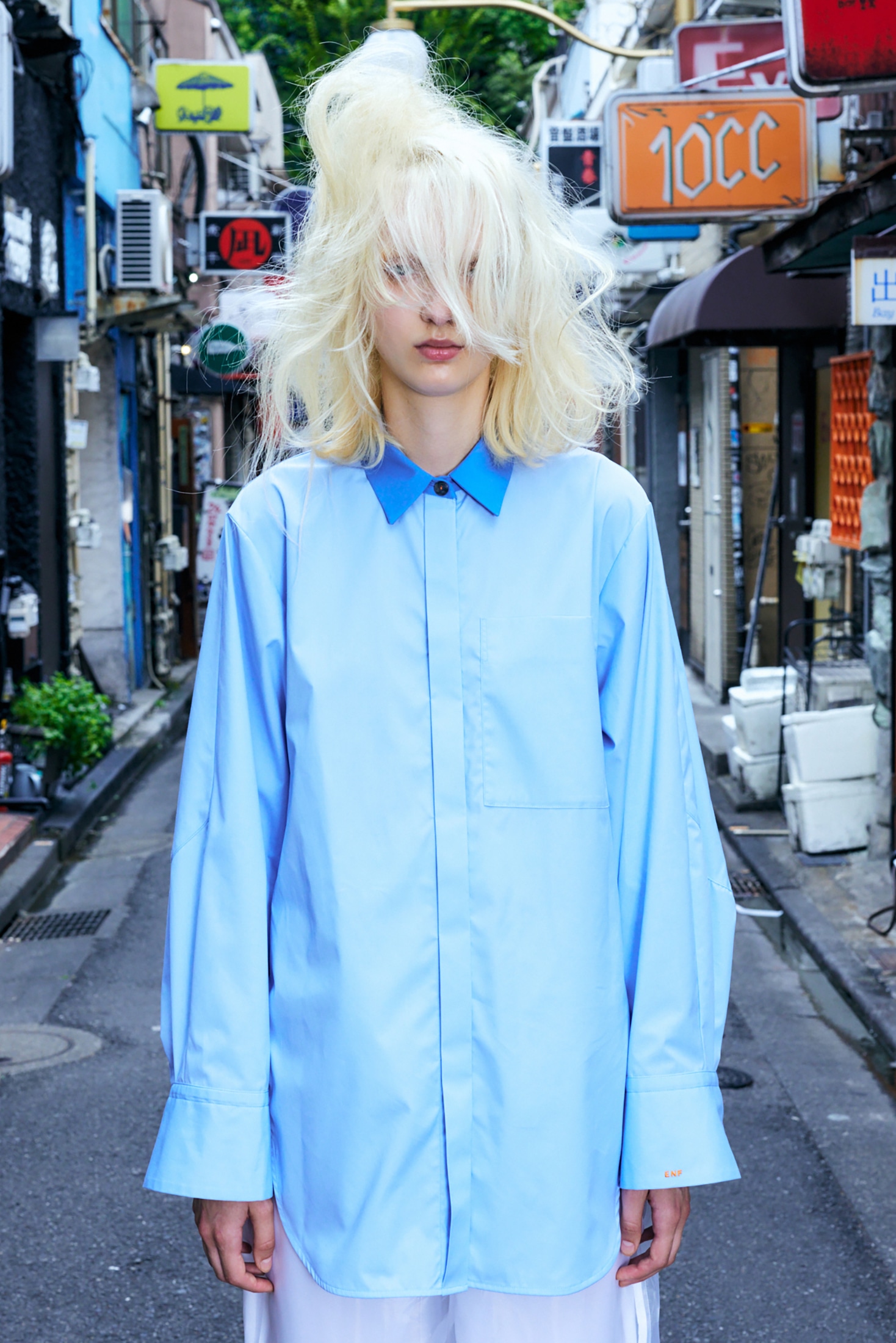 SOLID-SLEEVE SHIRT｜38｜WHT｜SHIRTS AND BLOUSES｜|ENFÖLD OFFICIAL 