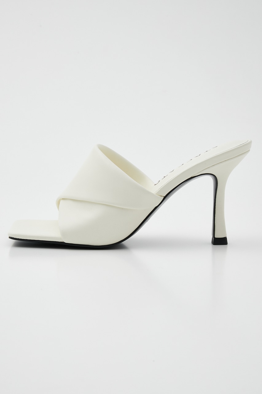 ノーヴァスクエアヒールサンダル WHT 22.5cm