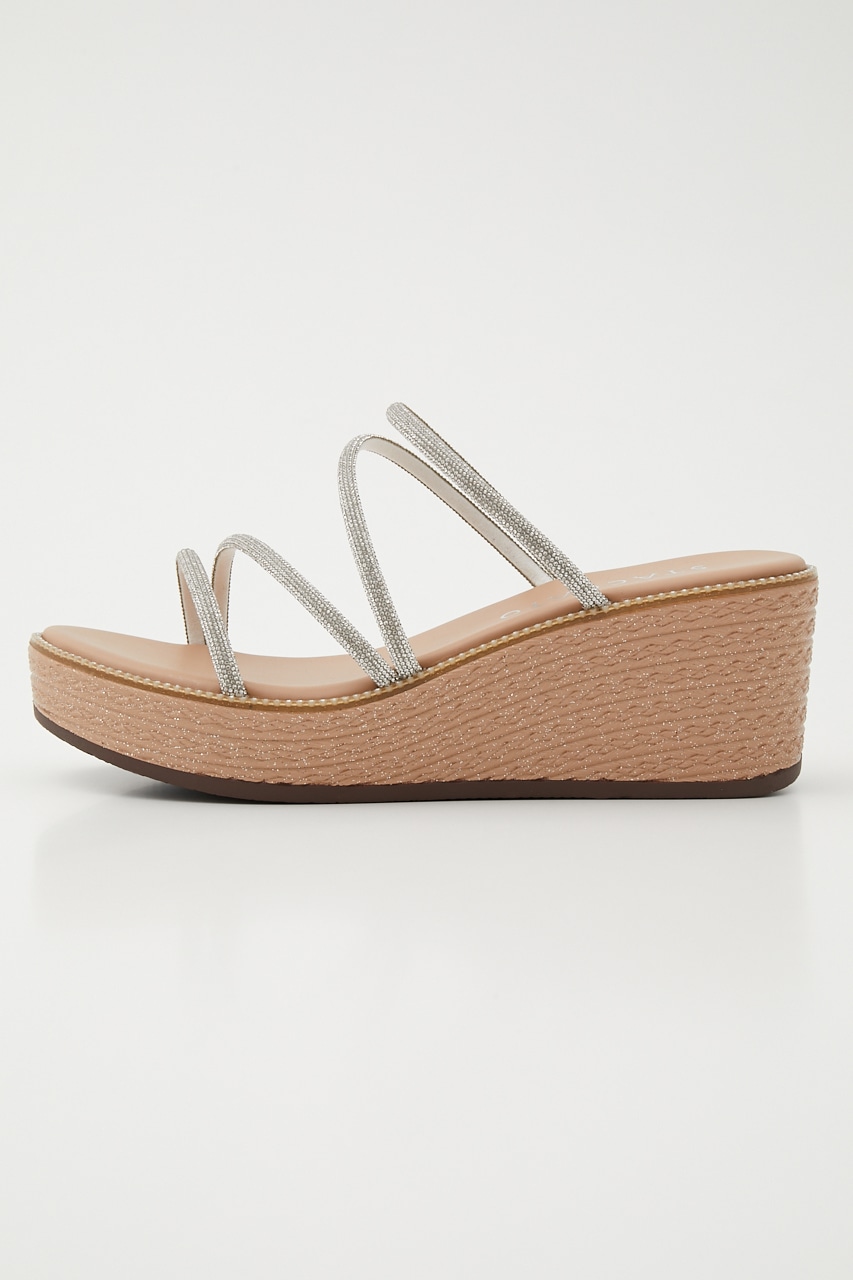 コードストラップウェッジヒールサンダル SLV 24.0cm