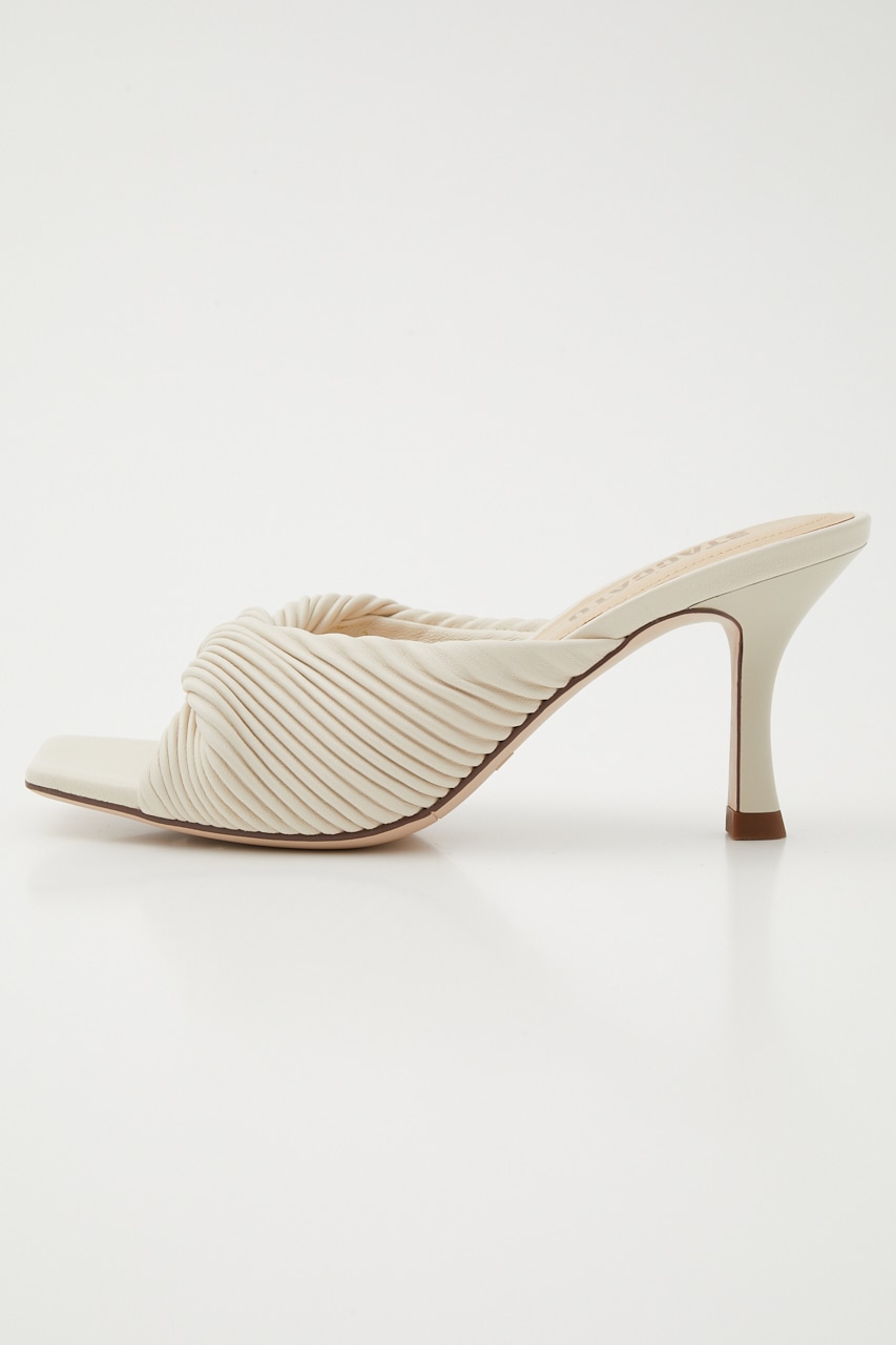 プリーツイストミュール WHT 23.5cm