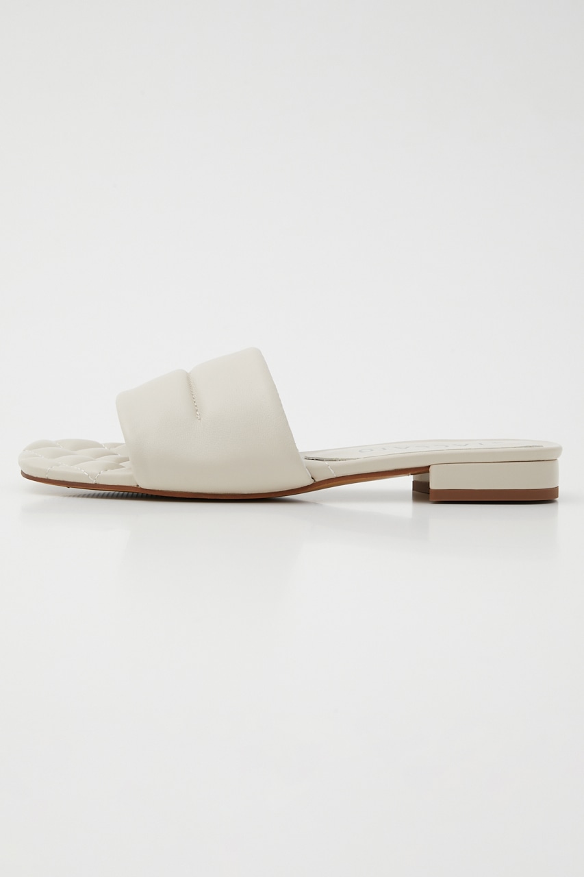 キルティングフラッフィーフラットミュール WHT 24.0cm