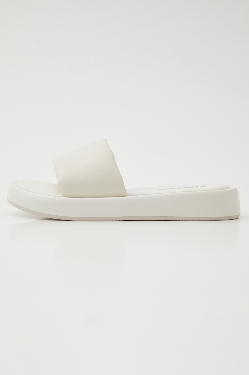 ラウンディッシュスリッパサンダル WHT 22.0cm