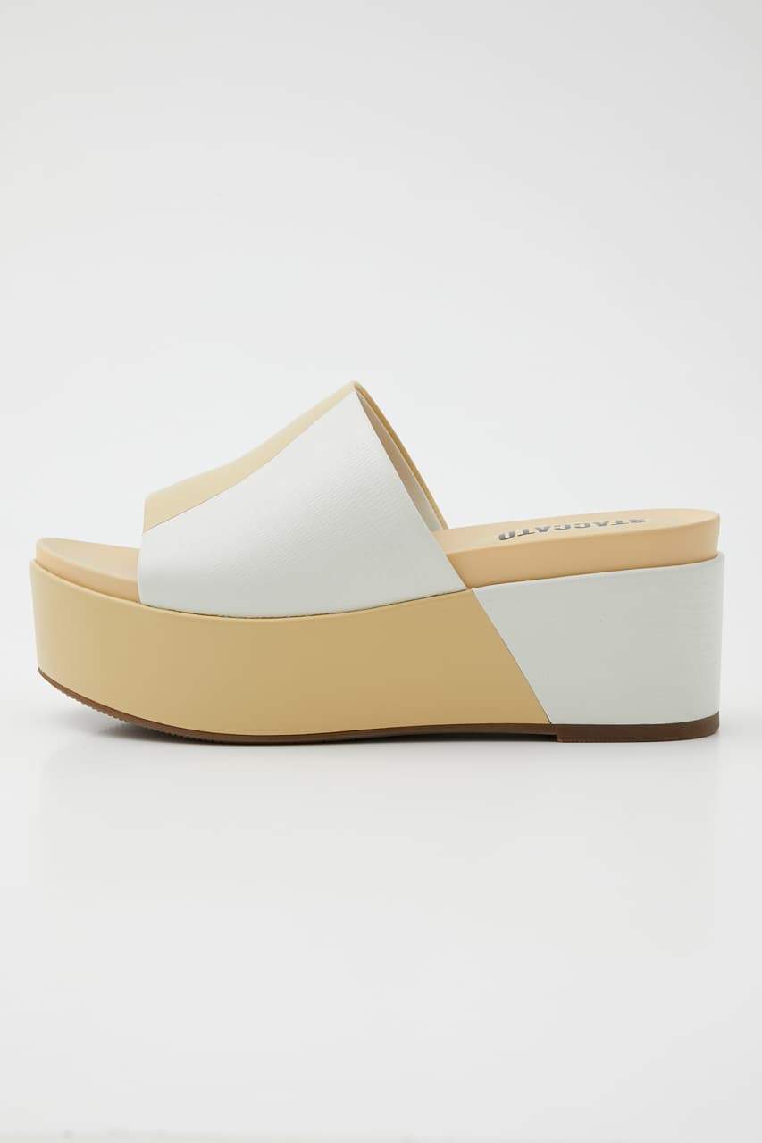 カラーコンビプラットフォームサンダル 柄YEL 23.0cm