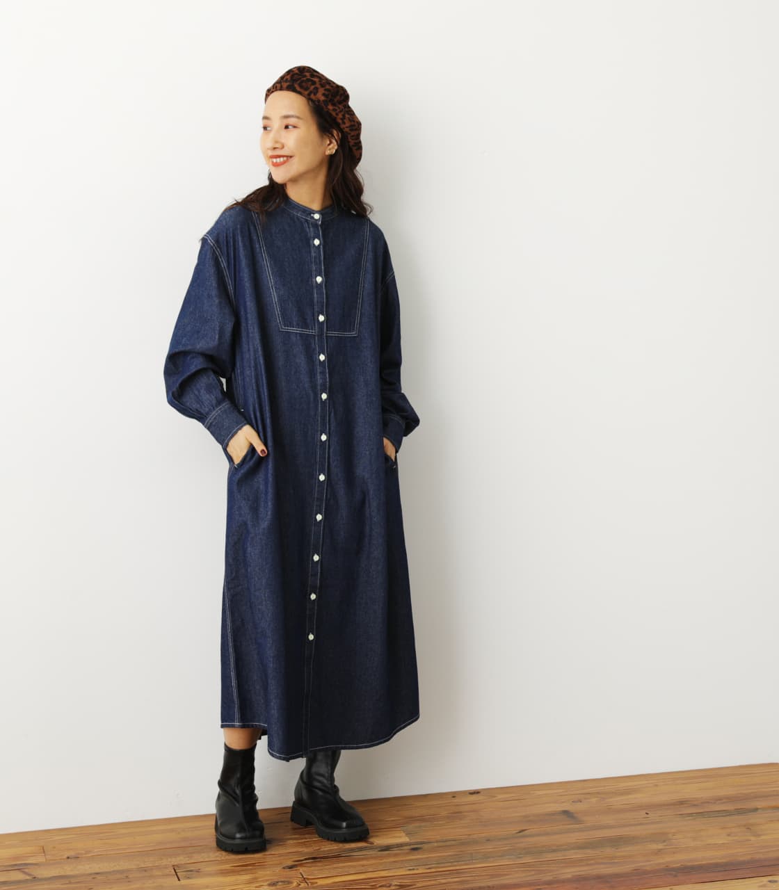 バンドカラーデニムシャツワンピース F Blu ワンピース ロング バロックジャパンリミテッド 公式通販サイト Shel Tter Web Store シェルターウェブストア