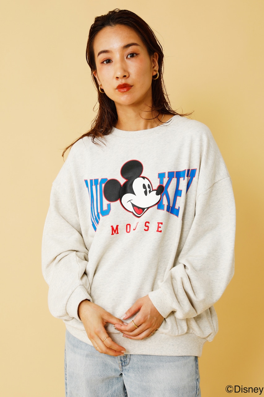 ロデオクラウンズ (MICKEY)デニムドッキングトップス　ミッキーマウス