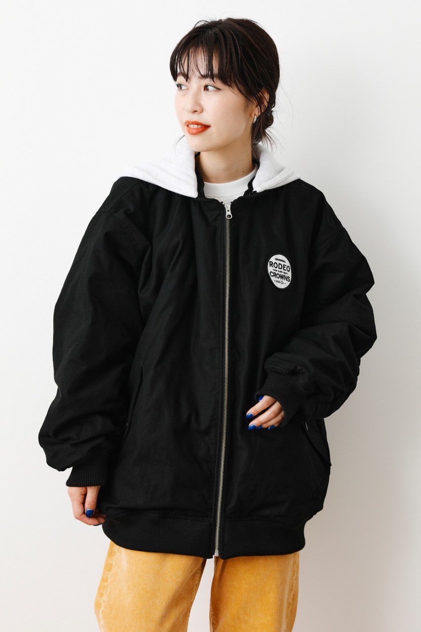LOGO BIG HOODIE ブルゾン｜FREE｜BLK｜ブ 