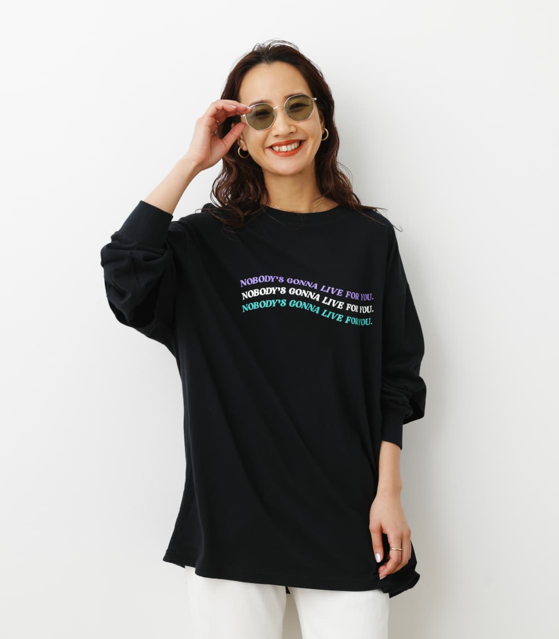 メッセージフェイクレイヤードl Stシャツ Free Blk Tシャツ カットソー 長袖 バロックジャパンリミテッド 公式通販サイト Shel Tter Web Store シェルターウェブストア