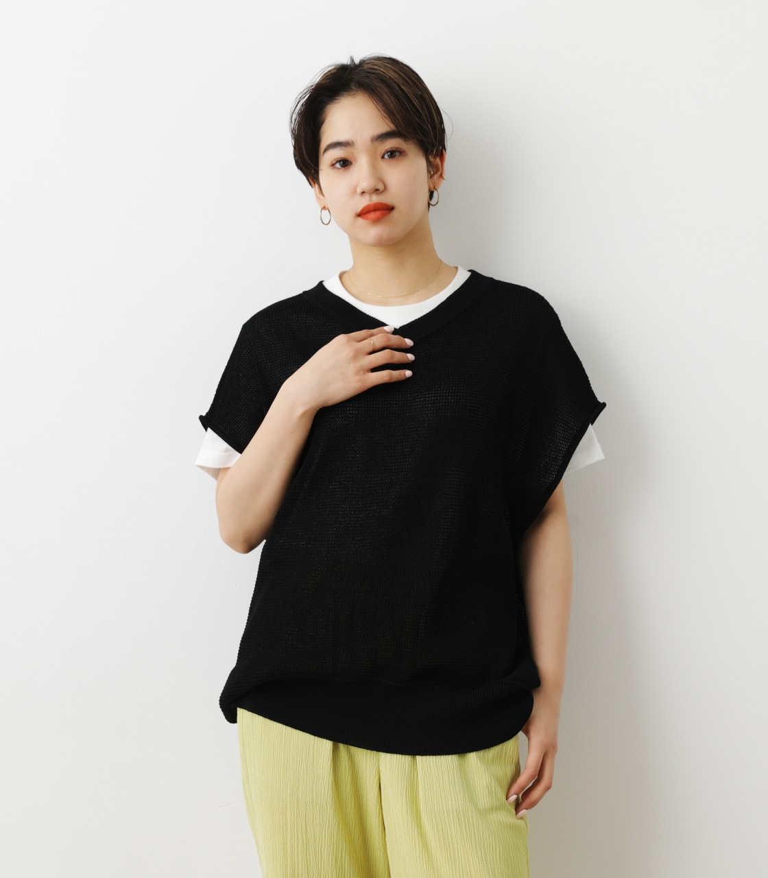 Vネックニットベスト Free Blk ニット バロックジャパンリミテッド 公式通販サイト Shel Tter Web Store シェルターウェブストア