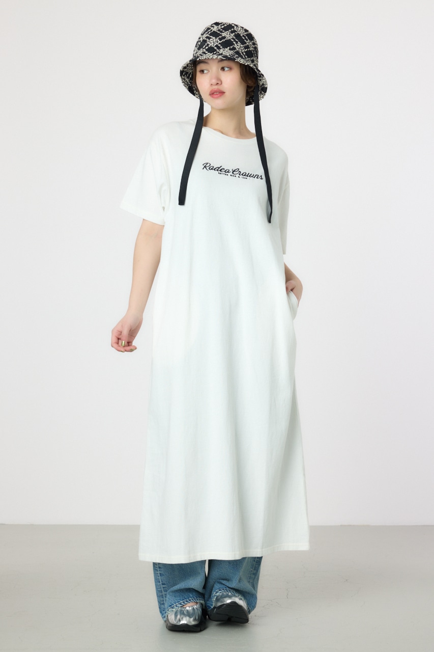 加工EBL LOGOワンピース O/WHT FREE