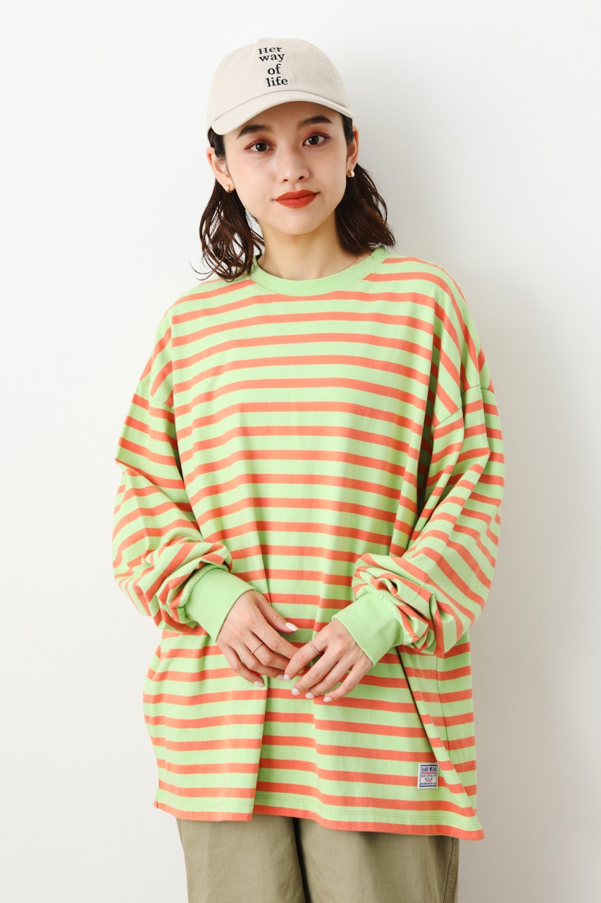 RODEO CROWNS WIDE BOWLの【UNISEX】SHARE BORDER BIG L/S Tシャツ