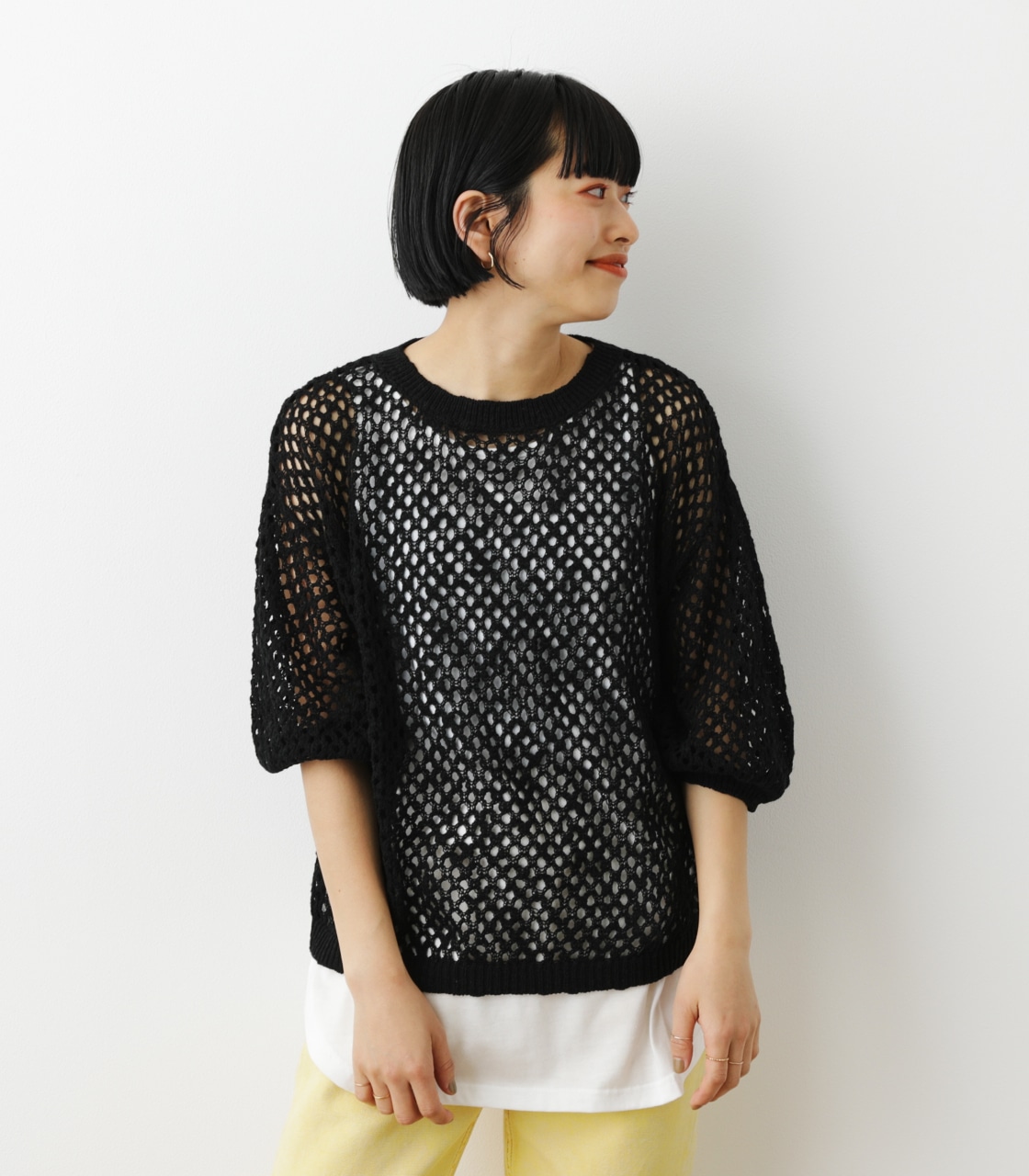 Web限定 メッシュニット タンクトップセット Free Blk ニットバロックジャパンリミテッド 公式通販サイト Shel Tter Web Store シェルターウェブストア