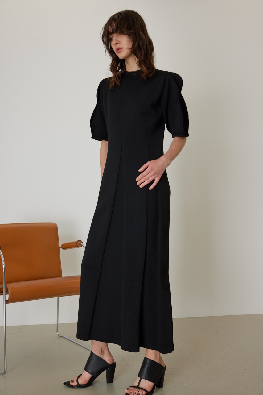 RIM.ARK | Curve line sleeve knit OP (LONG DRESS ) |RIM.ARK ONLINE 