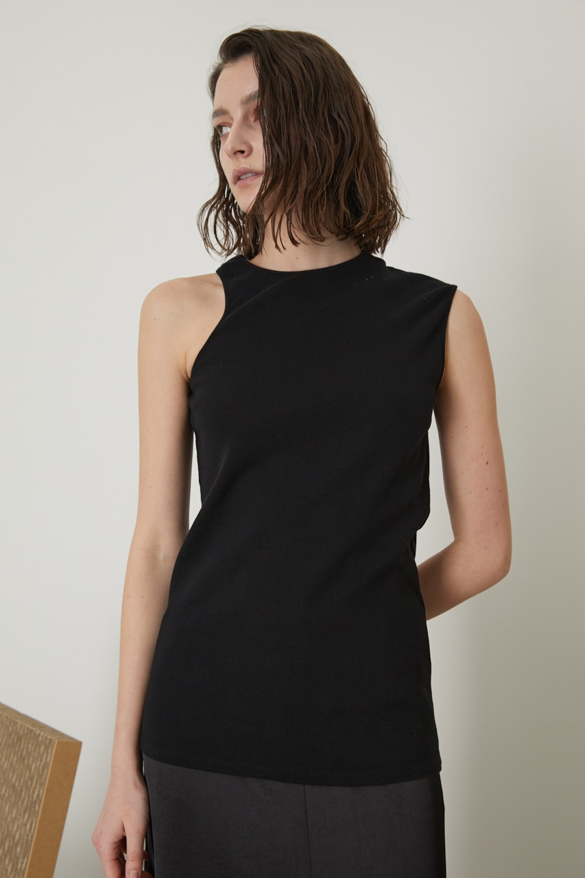 4/5- order start Asymmetry cut tops BLK FREE