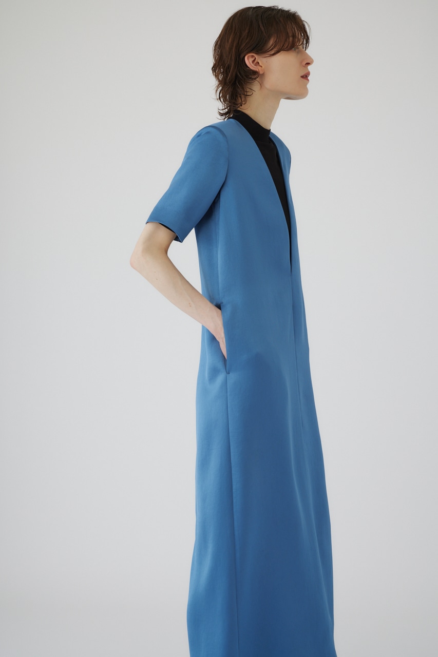 大島紬の解から、バイアス仕立てロングフレアーワンピース L寸