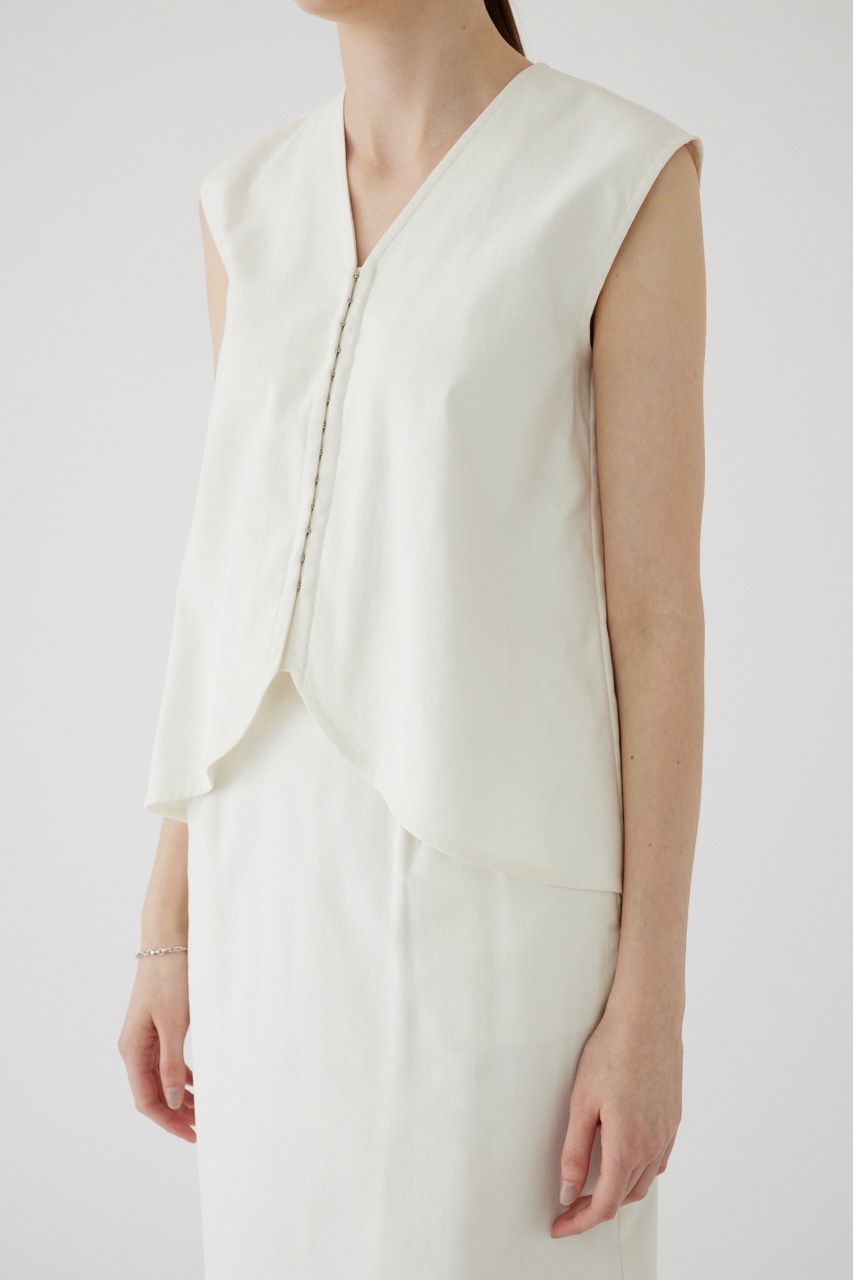 5/15- order start Linen mix vest tops WHT 36