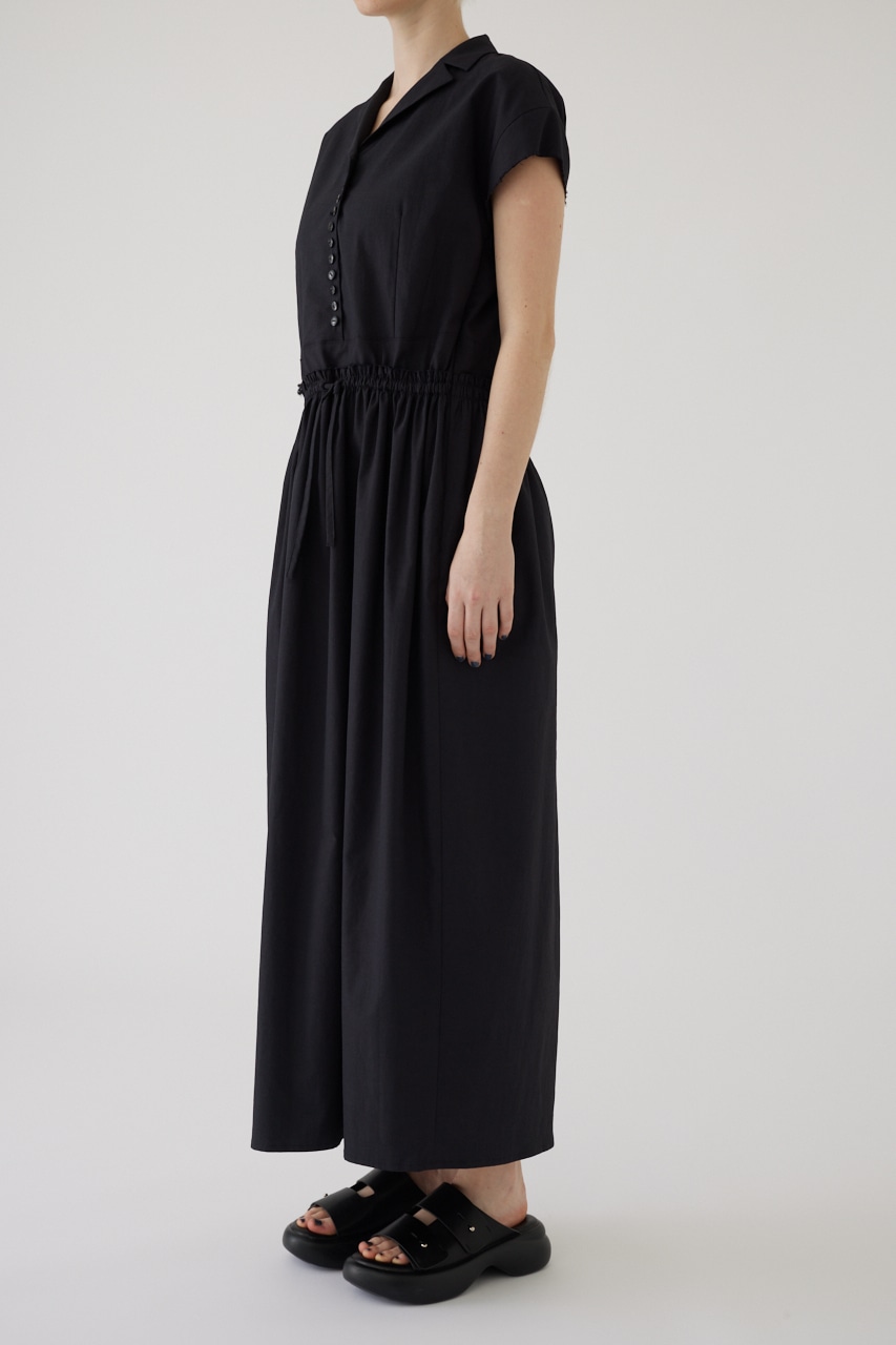 4/17- order start Waist narrow long dress BLK 36