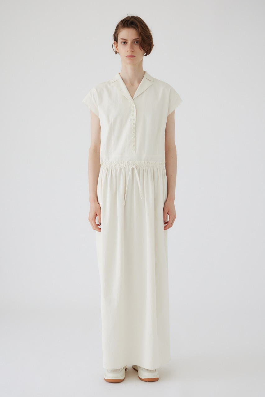 4/17- order start Waist narrow long dress O/WHT 36