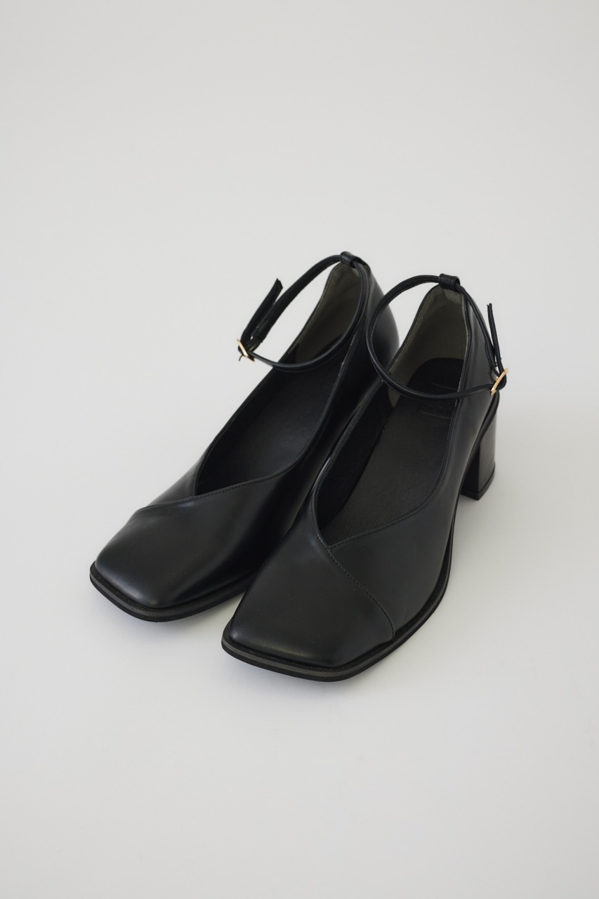 1/3- order start Wrapped curve heel pumps BLK 38