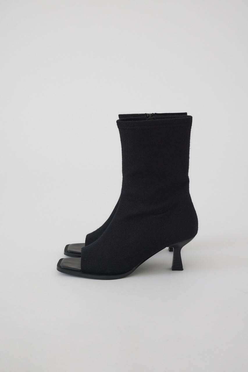 2/7- order start Open toe middle boots BLK 38
