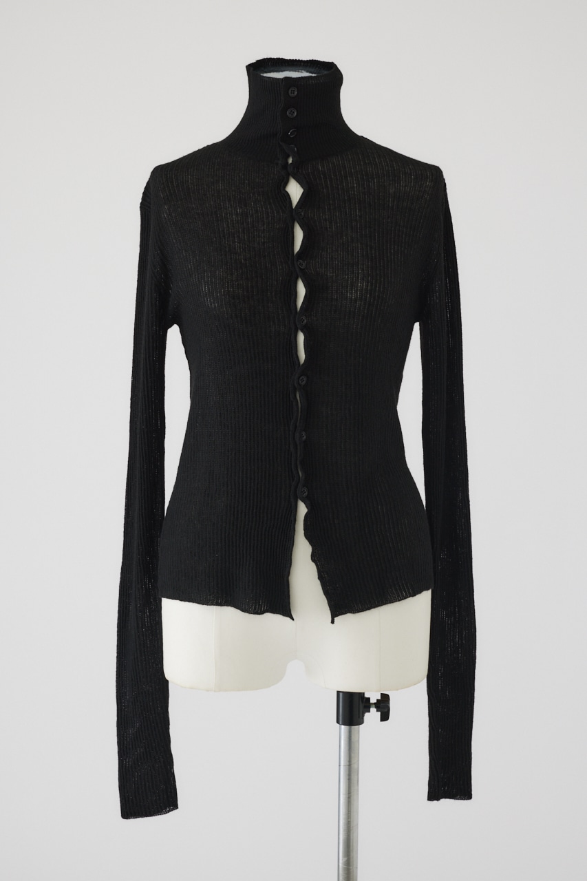 2/7- order start Sheer rib knit tops BLK FREE