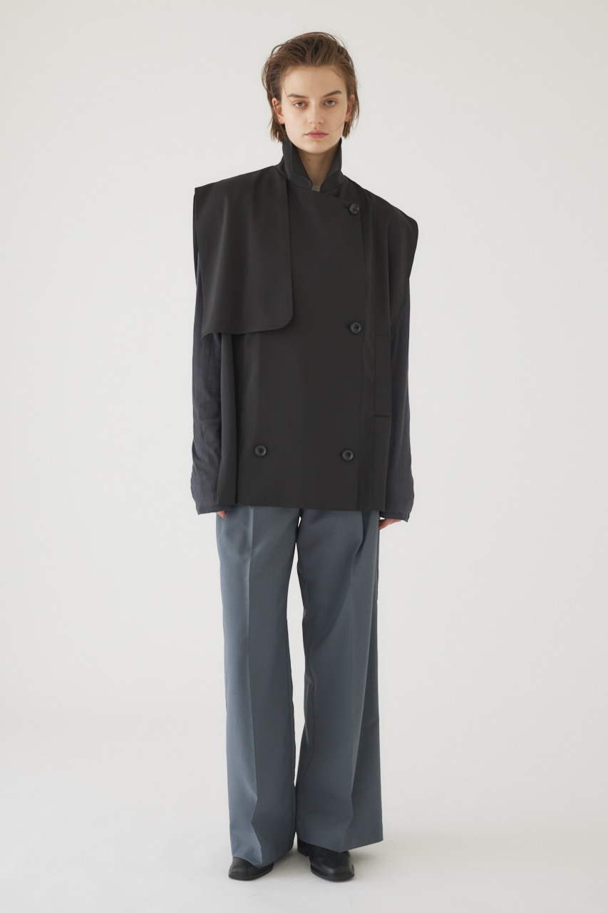 3/6- order start Trench detail vest BLK FREE
